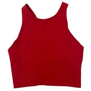 Athleta Women's Conscious Crop Tank Shelf Bra Red Size Small